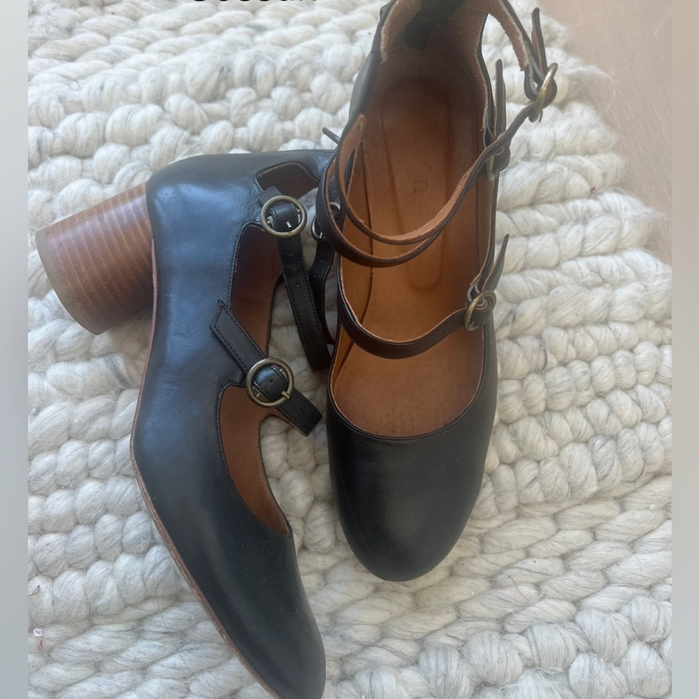 Black Sessun strap heels